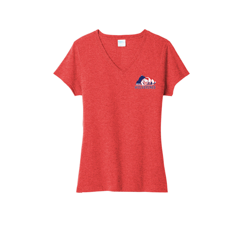 Load image into Gallery viewer, West Elk Wolverines Women's Tri-Blend V-Neck Tee
